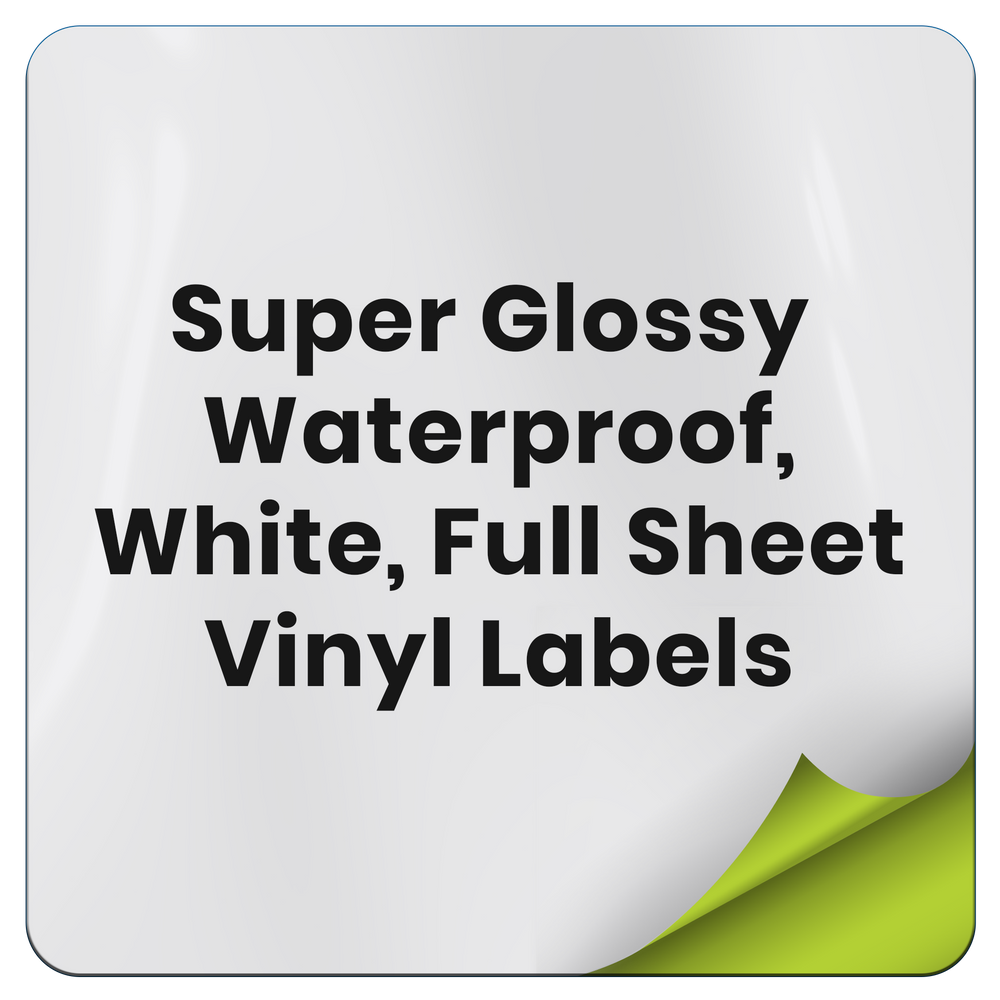 Printable Vinyl Sticker Paper Laser Glossy 100 sheets