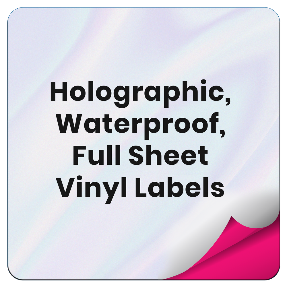 Holographic Self-Adhesive Vinyl Sticker Paper – Waterproof – Blank Ful –  Neato Labels