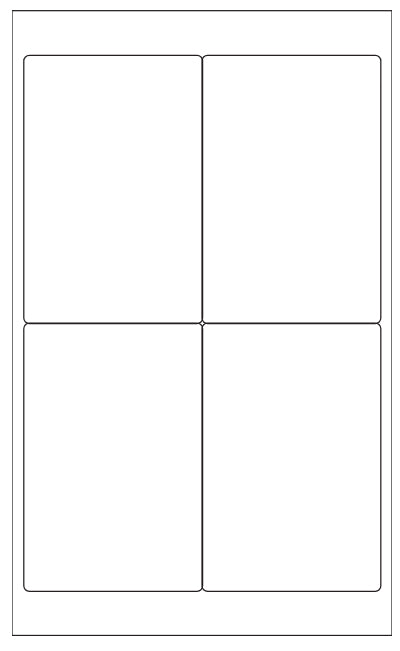 Blank Wine Labels - 4" x 6" - Legal Size Sheet - White - High Gloss - Vinyl - Waterproof - For Inkjet and Laser Printers