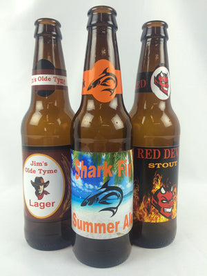 Blank Beer Labels - WHITE, GLOSSY - WATER RESISTANT - FOR INKJET AND LASER PRINTERS - Neato Labels