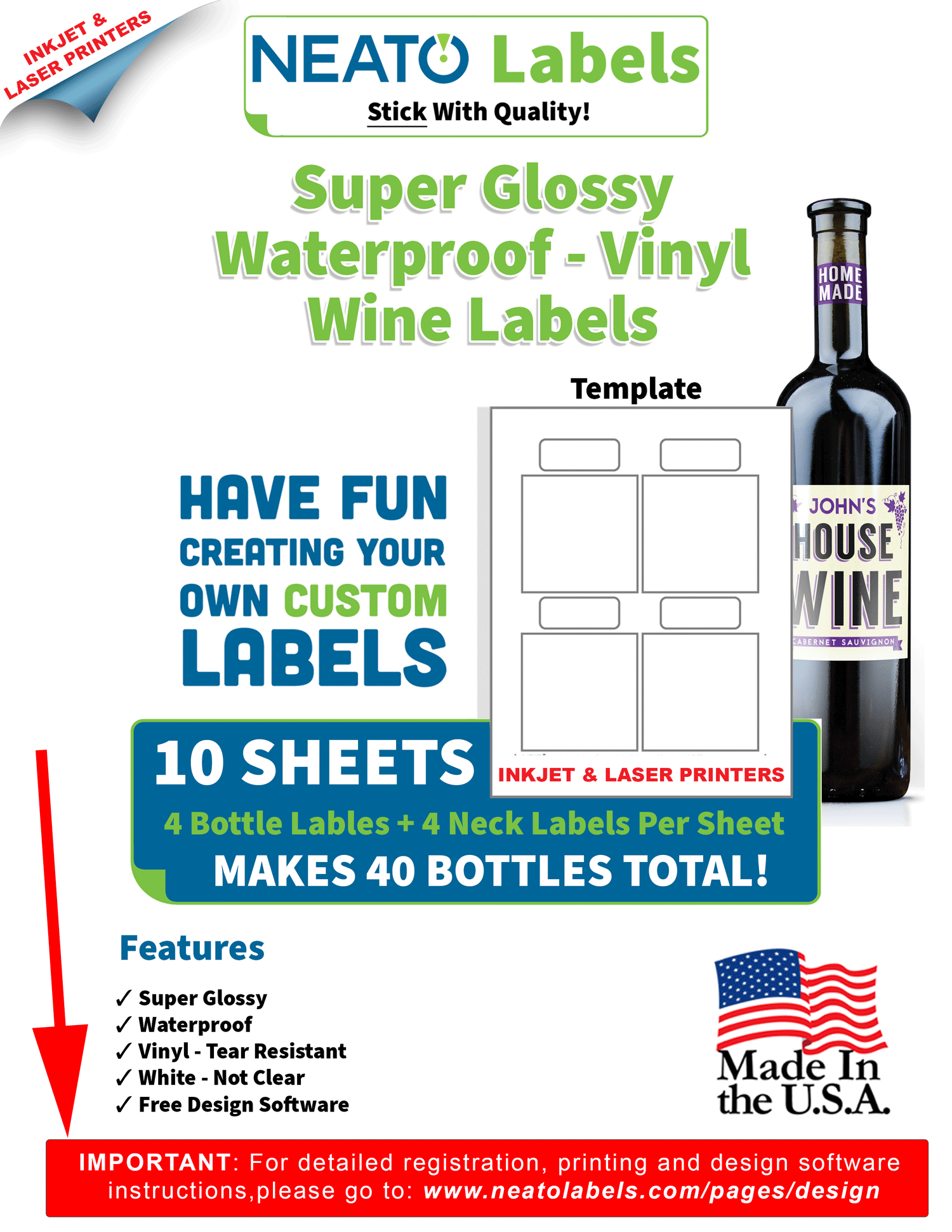 Wine & Beer Labels – Neato Labels