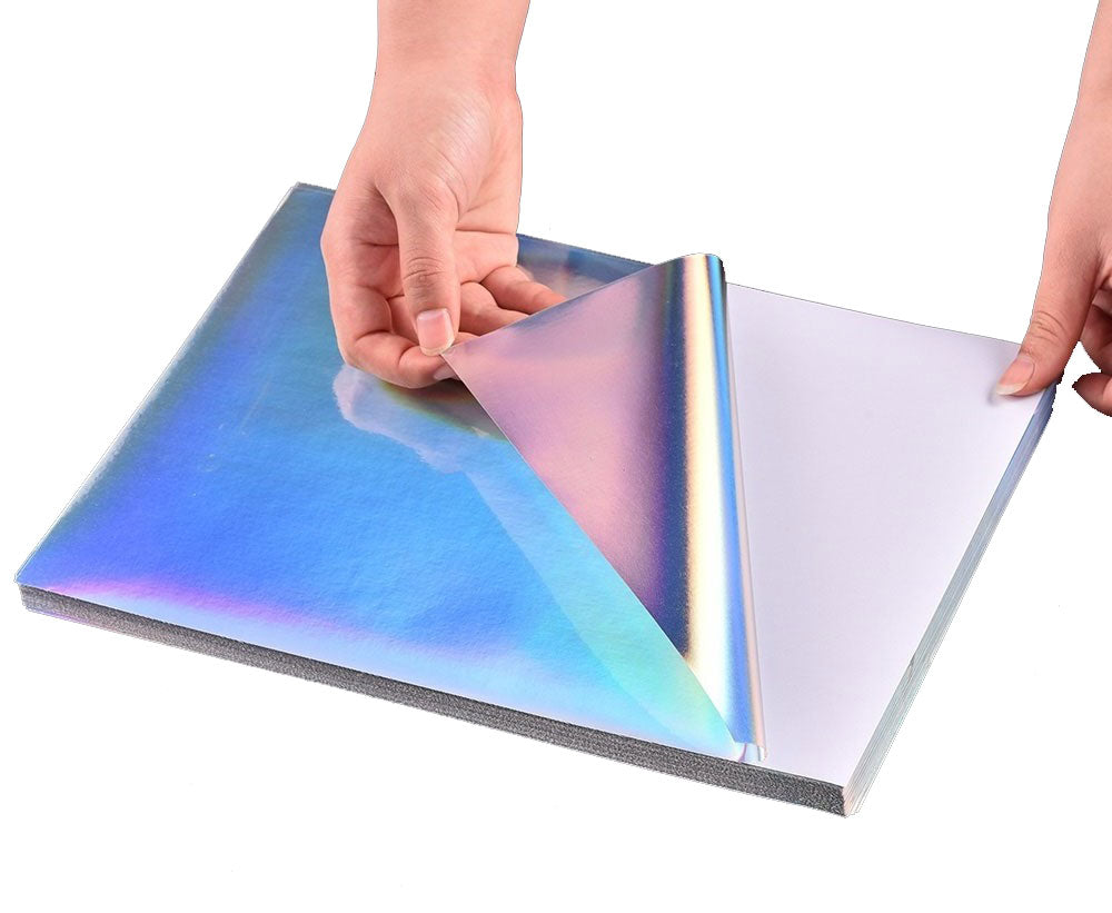 20 Sheets A4 Holographic Self-Adhesive Paper Sticker Waterproof